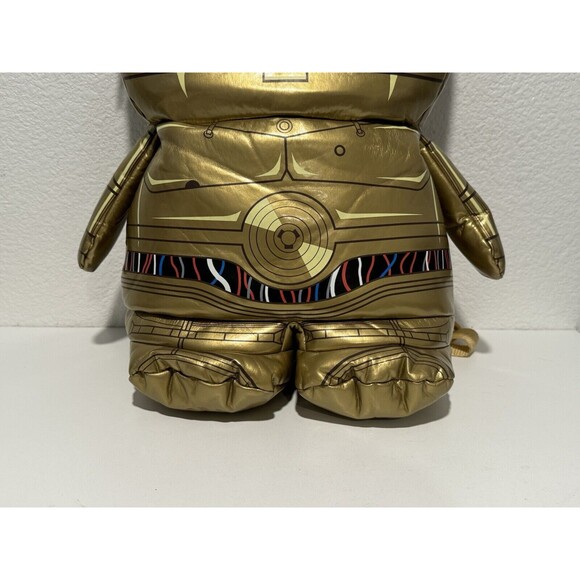 2014 Star Wars C-3P0 Backpack Pals Plush Backpack 18” Disney LucasFilms Rare - Picture 5 of 16